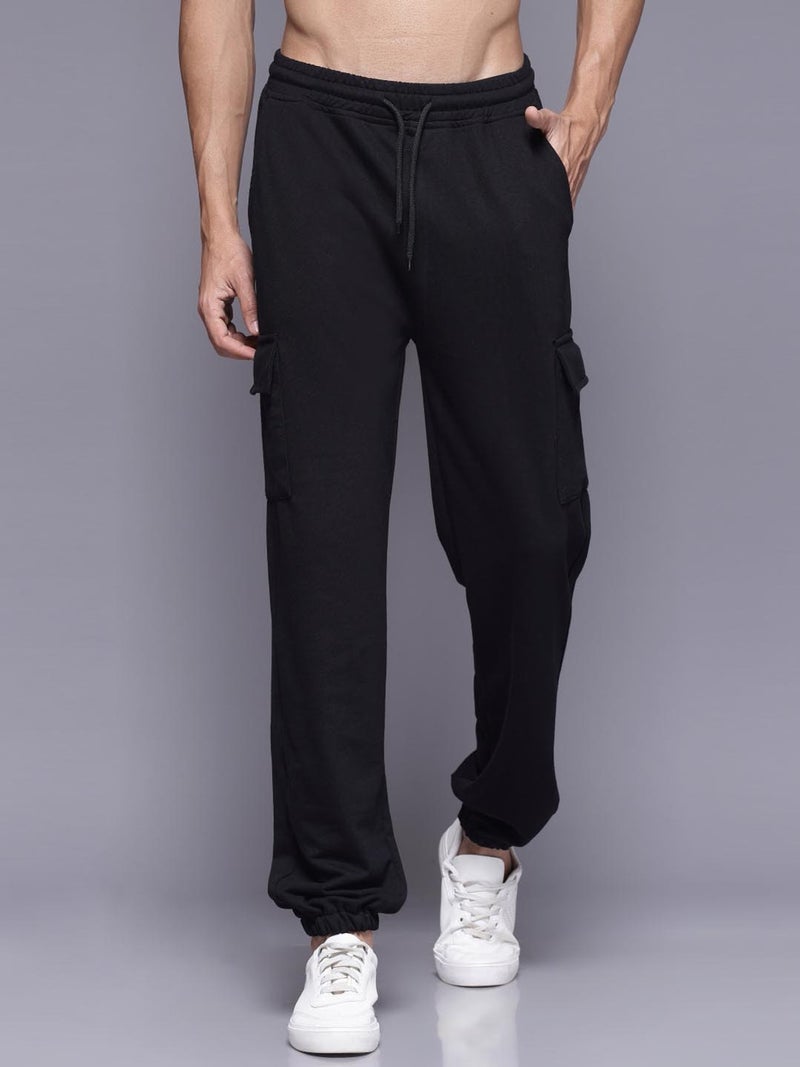 FLYNOFF Black Flap Pocket Loose Fit Cargo - Image 1
